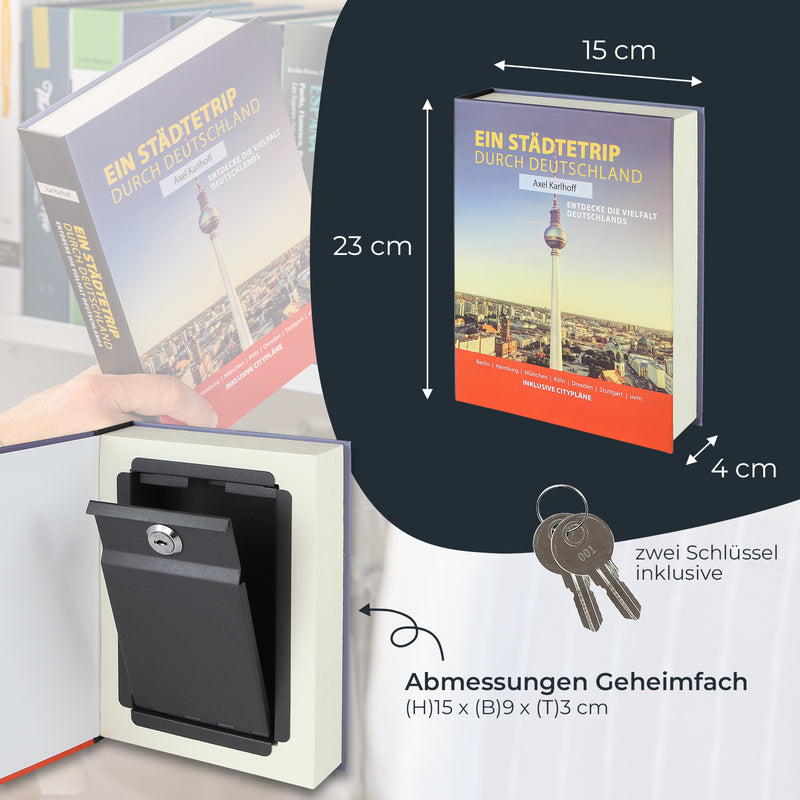  Buchtresor Deutschland mit echten Papierseiten von HMF