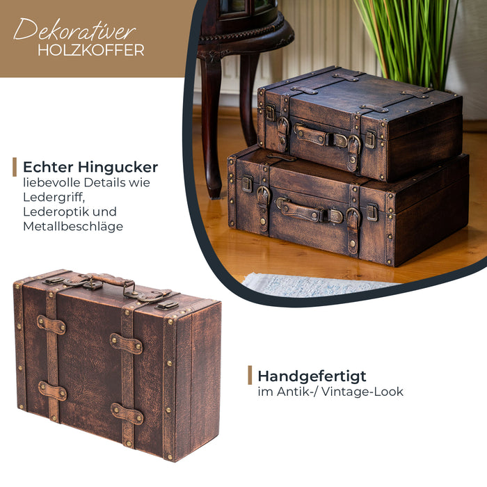 Holzkoffer im Vintage-Design, HMF VKO100