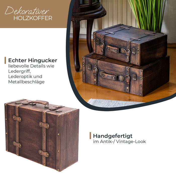 Holzkoffer im Vintage-Design, HMF VKO100
