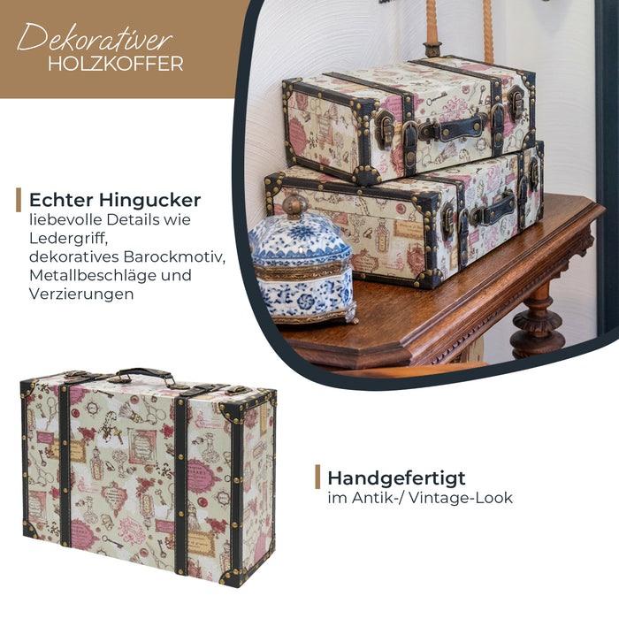 Holzkoffer im Vintage-Design, HMF VKO100
