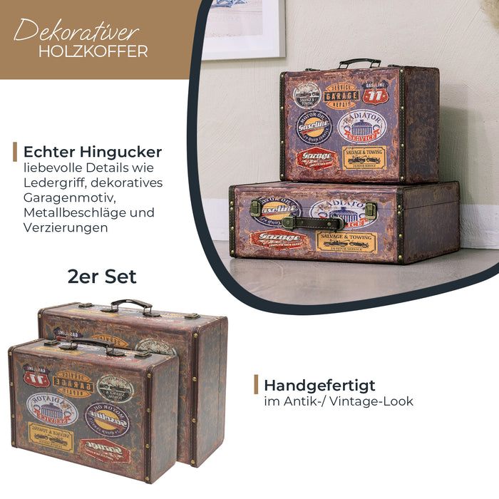 Holzkoffer im Vintage-Design, HMF VKO100