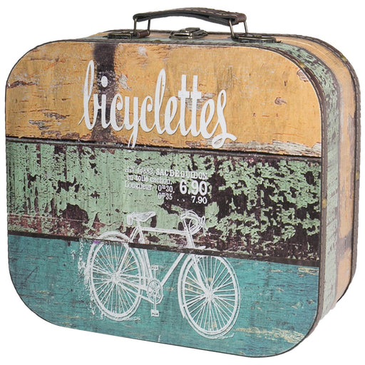 Vintage Holzkoffer im Fahrrad Design von HMF mit 32 cm Breite