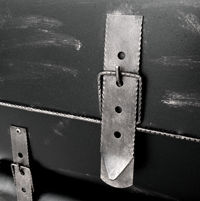Briefkasten antiker Schulranzen von HMF mit 36 cm Breite in Silber
