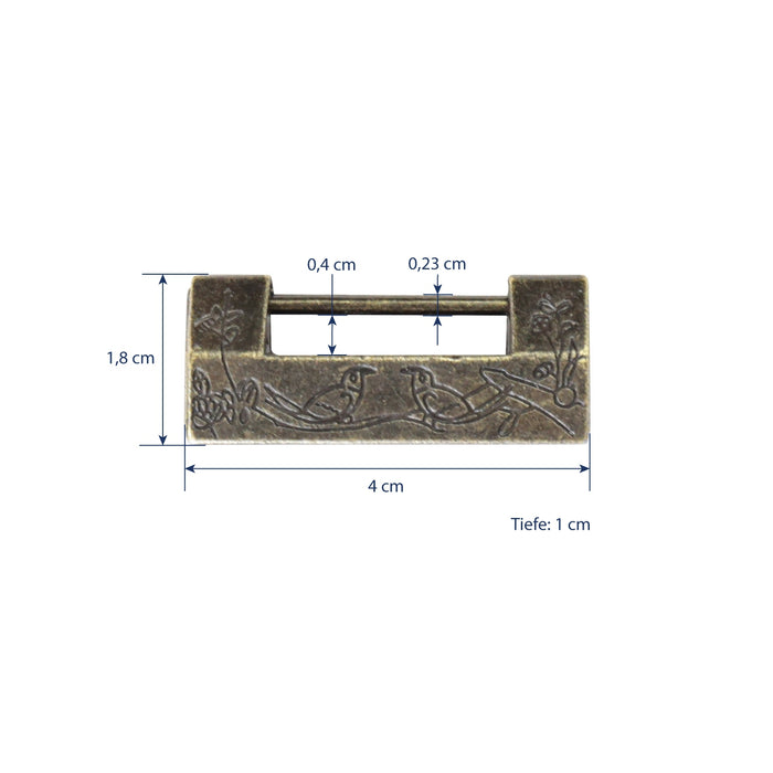 Chinesisches Antik Vorhängeschloss in Vogel-Form von HMF