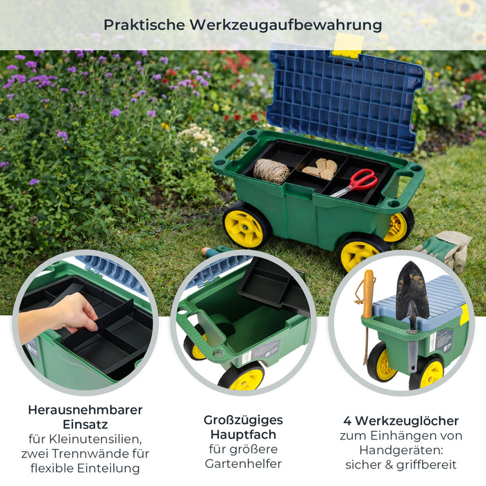 Gartenwagen von HMF, 55 x 26,5 x 29,5 cm, grün
