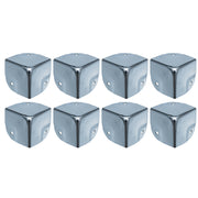Eckenschutz für Koffer im 8er Set von HMF mit den Maßen 40 x 40 mm in Silber verzinkt