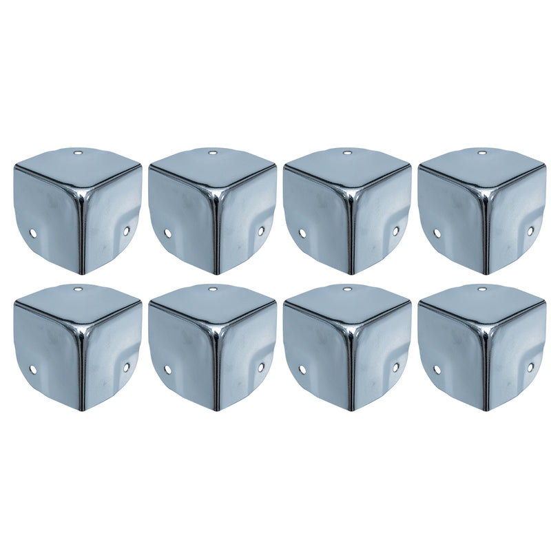 Eckenschutz für Koffer im 8er Set von HMF mit den Maßen 40 x 40 mm in Silber verzinkt