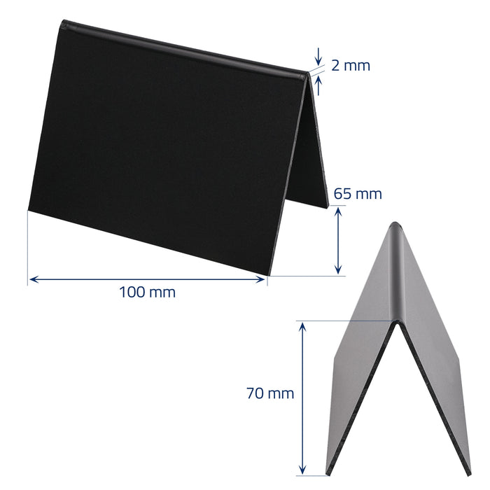 Kreidetafel als Tischaufsteller als A-Ständer im 10er Set von HMF in Schwarz