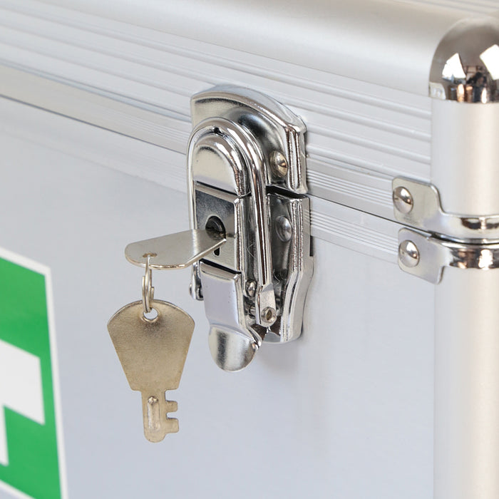 Medizinkoffer Erste Hilfe Koffer Aluminium HMF 14701-09 40 x 22.5 x 20.5 cm Silber abschließbar