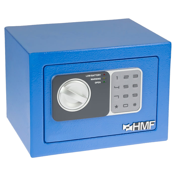 Möbeltresor mit Elektroschloss von HMF mit 23 cm Breite in Blau