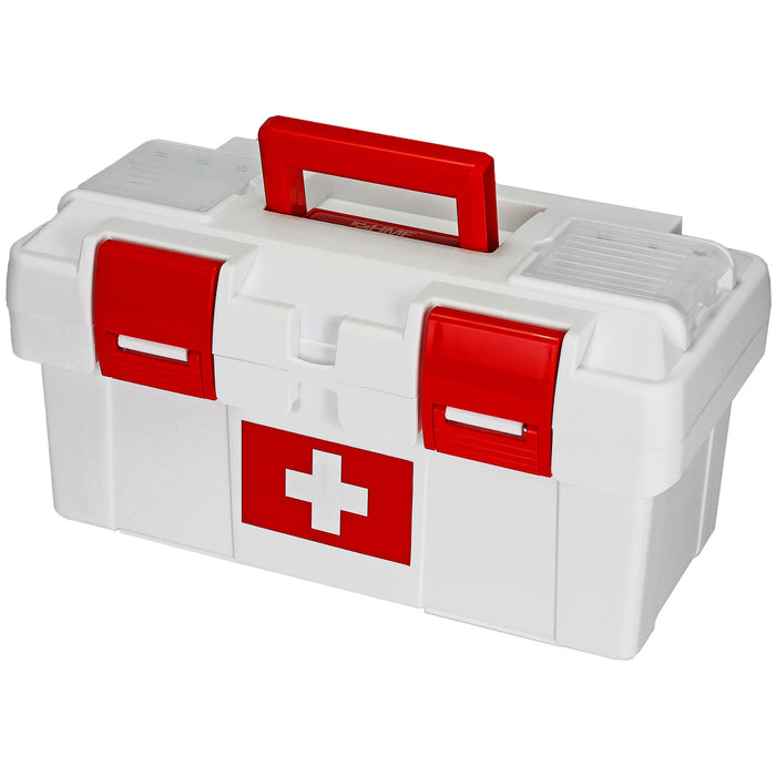 Erste Hilfe Kasten zur Medikamenten Aufbewahrung von HMF, Medizinbox leer für Sportverein, Betrieb oder Zuhause, 37 x 20 x 18,5 cm