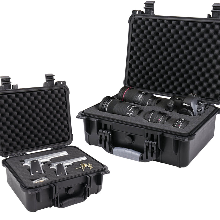 Outdoor Fotokoffer und Waffenkoffer mit Rasterschaumstoff von HMF mit 23 cm Breite