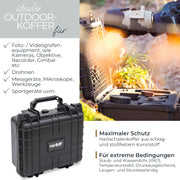 Outdoor Fotokoffer und Waffenkoffer mit Rasterschaumstoff von HMF mit 27 cm Breite