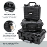 Outdoor Fotokoffer und Waffenkoffer mit Rasterschaumstoff von HMF mit 27 cm Breite