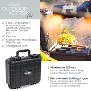 Outdoor Fotokoffer und Waffenkoffer mit Rasterschaumstoff von HMF mit 34 cm Breite