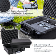 Outdoor Fotokoffer und Waffenkoffer mit Rasterschaumstoff von HMF mit 41 cm Breite