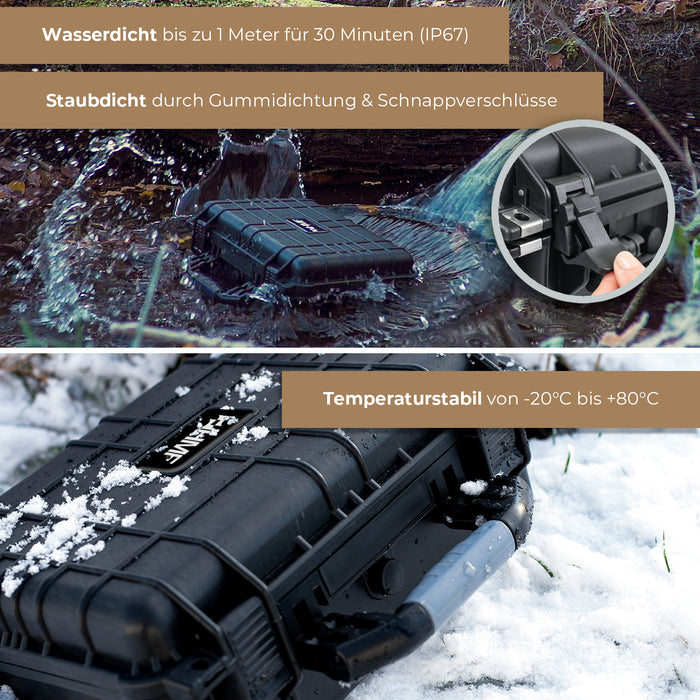 Outdoor Fotokoffer und Waffenkoffer mit Rasterschaumstoff von HMF mit 57 cm Breite