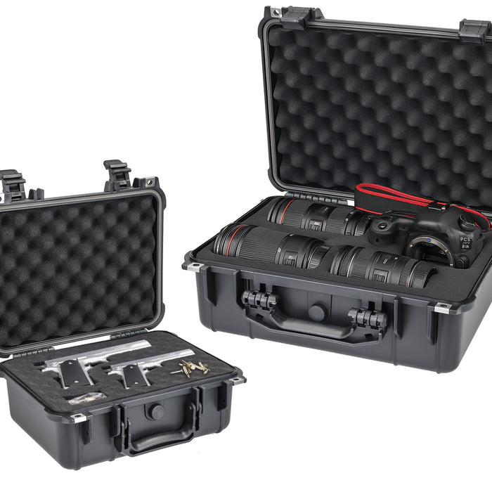 Outdoor Fotokoffer und Waffenkoffer mit Rasterschaumstoff von HMF mit 57 cm Breite