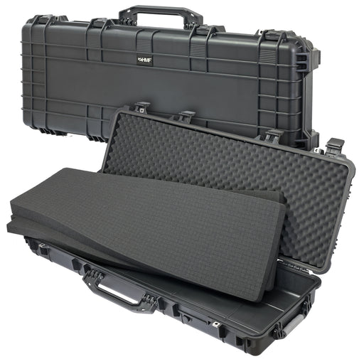 Outdoor-Waffenkoffer und Gewehrkoffer mit Rasterschaumstoff von HMF