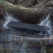 HMF Outdoor Waffenkoffer für Langwaffen Wasserdichter IP67 Gewehrkoffer mit Rasterschaumstoff 113 cm in Schwarz