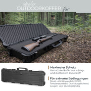 Outdoor-Waffenkoffer und Gewehrkoffer mit Rasterschaumstoff von HMF