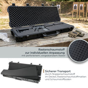 Outdoor-Waffenkoffer und Gewehrkoffer mit Rasterschaumstoff von HMF