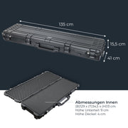 Outdoor-Waffenkoffer und Gewehrkoffer mit Rasterschaumstoff von HMF
