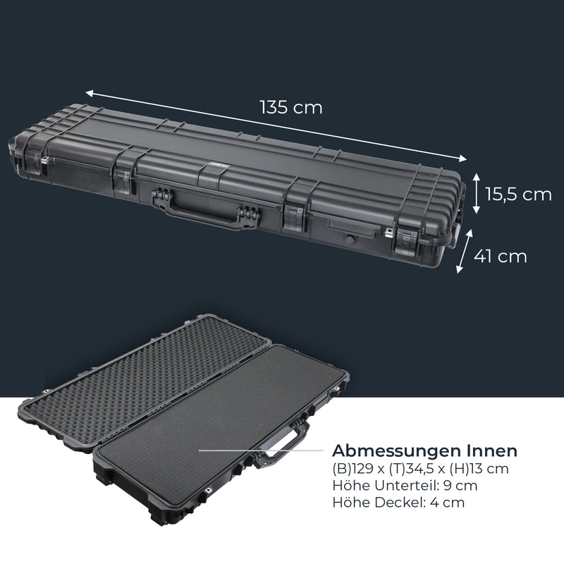 Outdoor-Waffenkoffer und Gewehrkoffer mit Rasterschaumstoff von HMF