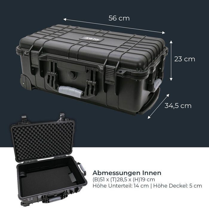 HMF Outdoor-Trolley, Fotokoffer mit Rasterschaumstoff, ODK400