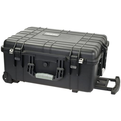 HMF Outdoor-Trolley Fotokoffer mit Rasterschaumstoff 58,5 x 45 x 27,5 cm in Schwarz