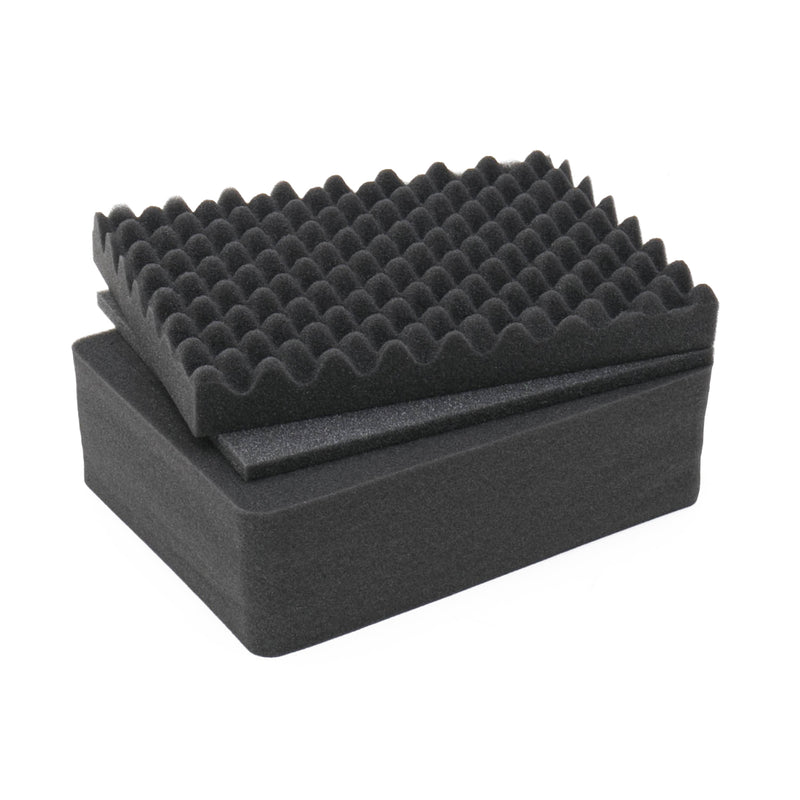 Koffereinlagen Set mit Rasterschaumstoff für Outdoor-Fotokoffer HMF ODR100 Höhe