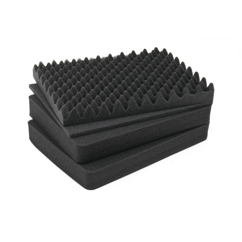 Koffereinlagen Set mit Rasterschaumstoff für Outdoor-Fotokoffer HMF ODR100 Höhe