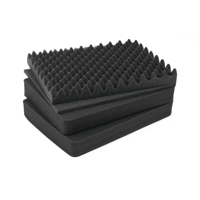 Koffereinlagen Set mit Rasterschaumstoff für Outdoor-Fotokoffer HMF ODR100 Höhe