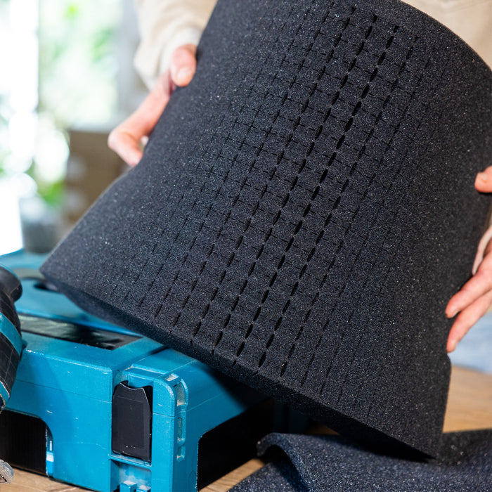 Koffereinlagen Set mit Rasterschaumstoff für Outdoor-Fotokoffer HMF ODR100 Höhe