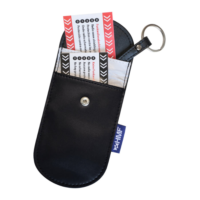 RFID Schutztasche für Autoschlüssel zur Abschirmung von Keyless-Go von HMF mit den Maßen 13 x 8.5 x 1.2 cm