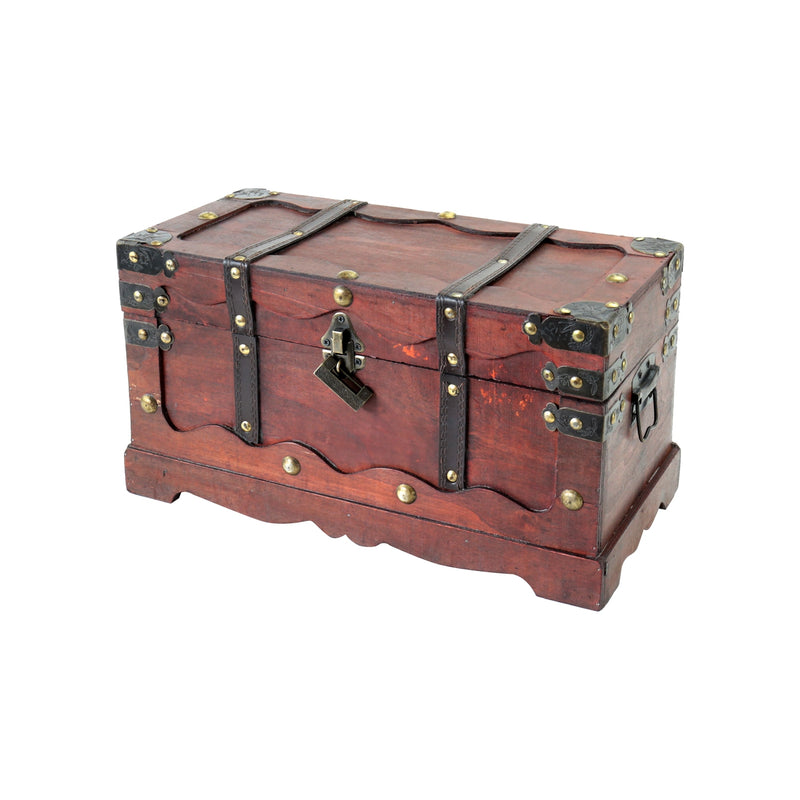 Schatzkiste Frankreich im Vintage-Look HMF Schatztruhe 40 x 19 x 22 cm —