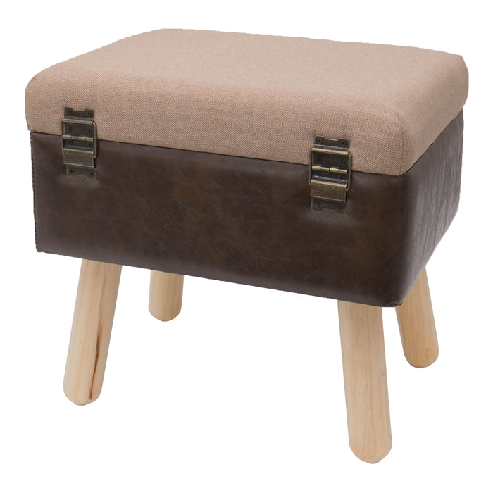 Koffer als Sitzhocker mit Stauraum im Vintage-Design von HMF