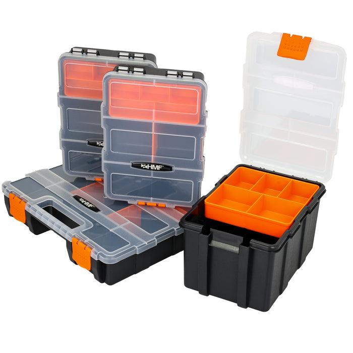 aufbewahrung sortierbox Sortierbox 4-teilig leer, Sortimentskasten für Werkzeug und Kleinteile bei HMF kaufen