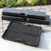 HMF Transportkoffer mit Noppenschaumstoff 123,5 x 26,5 x 11 cm in Schwarz