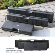 HMF Transportkoffer mit Noppenschaumstoff 138 x 34 x 13,5 cm in Schwarz