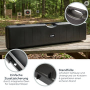 HMF Transportkoffer mit Noppenschaumstoff 138 x 34 x 13,5 cm in Schwarz