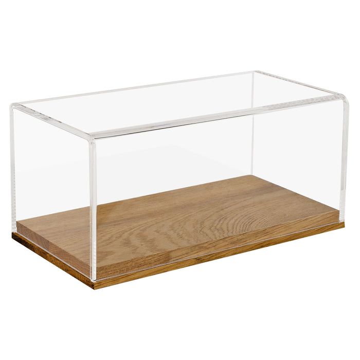 Acryl Vitrine mit Holzsockel für Modellautos von HMF mit den Maßen 24 x 12 x 11 cm