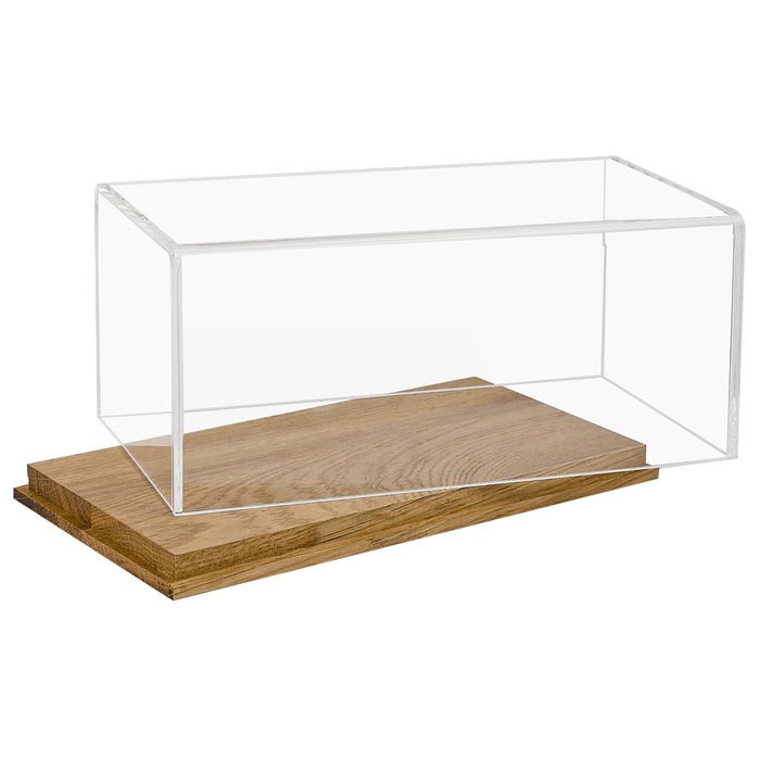 Acryl Vitrine mit Holzsockel für Modellautos von HMF mit den Maßen 24 x 12 x 11 cm