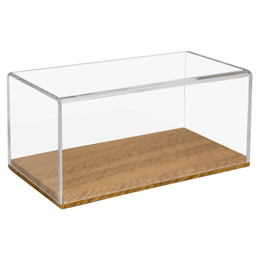 Acryl Vitrine mit Holzsockel für Modellautos von HMF mit den Maßen 30 x 15 x 14 cm