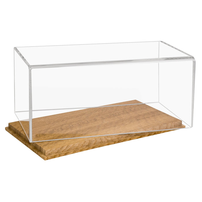 Acryl Vitrine mit Holzsockel für Modellautos von HMF mit den Maßen 30 x 15 x 14 cm