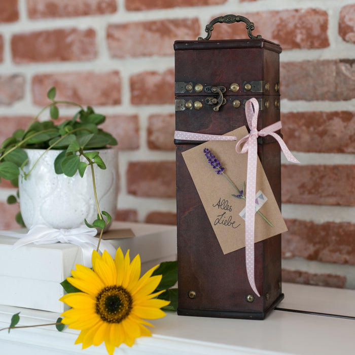 Holz Geschenkbox Italien mit Deckel für Wein von HMF