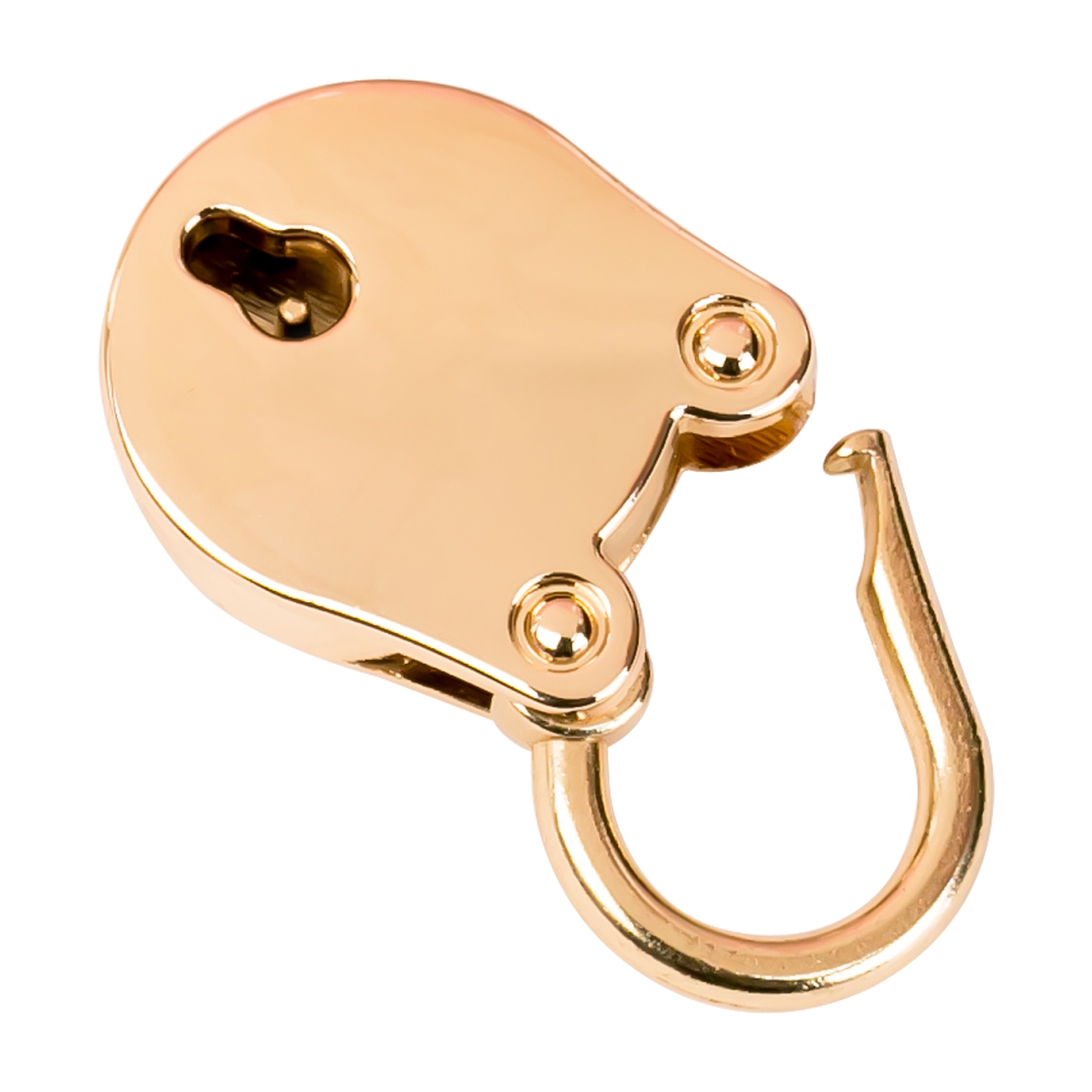 Mini Deko Vorhängeschloss in oval mit Schlüssel von HMF in Gold