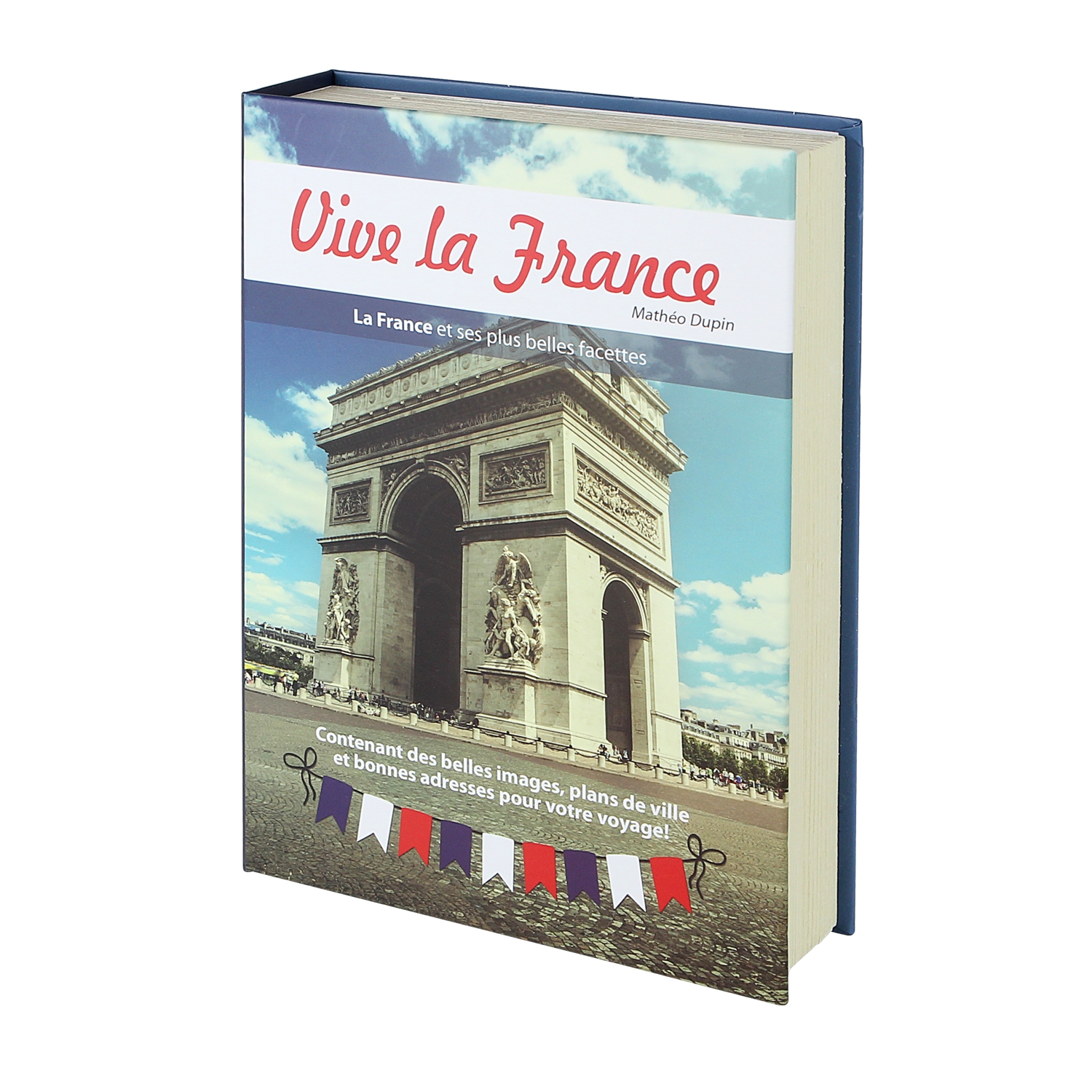 Buchtresor Frankreich mit echten Papierseiten von HMF