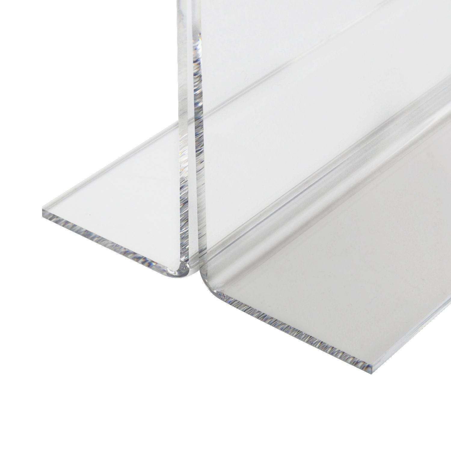 Tischaufsteller oder Menükarte aus Acryl für DIN A6 im Querformat von HMF mit den Maßen 15.3 x 11.2 x 6.7 cm