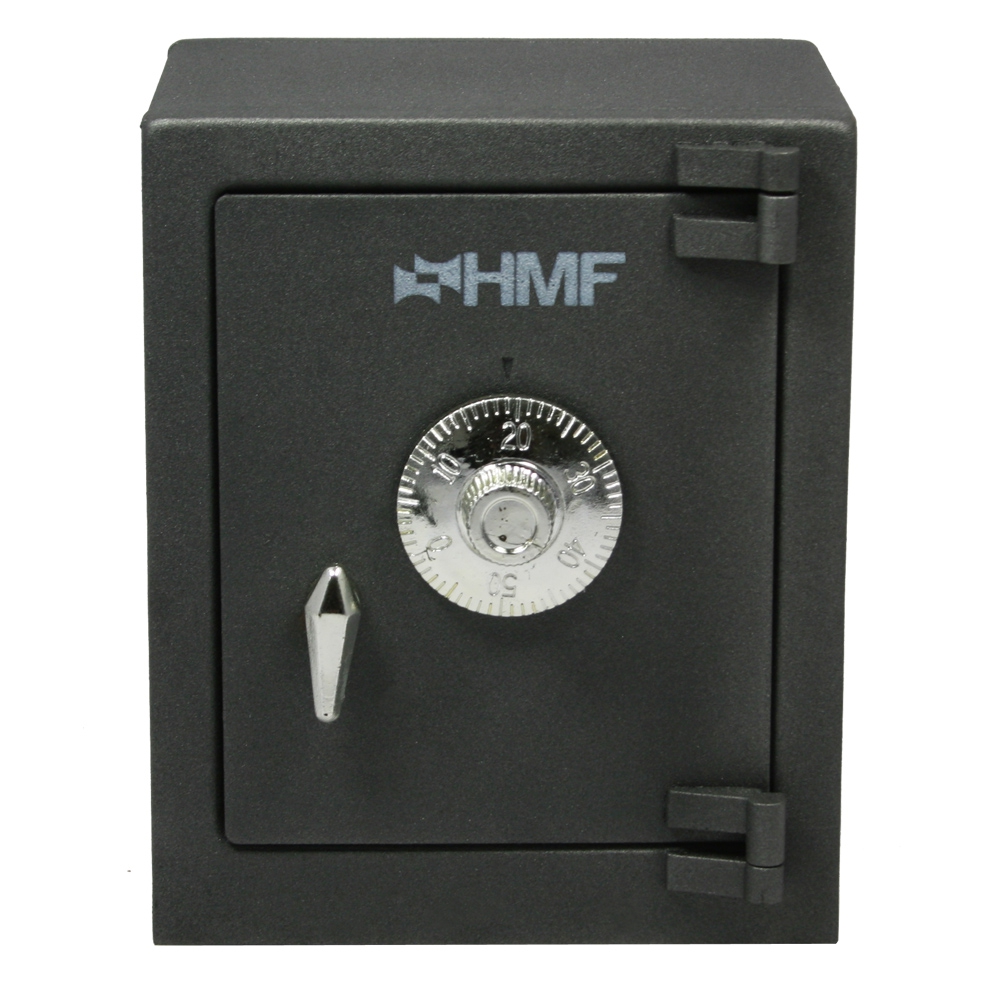 Minitresor mit Zahlenkombinationsschloss von HMF mit 13.5 cm Breite in Silber